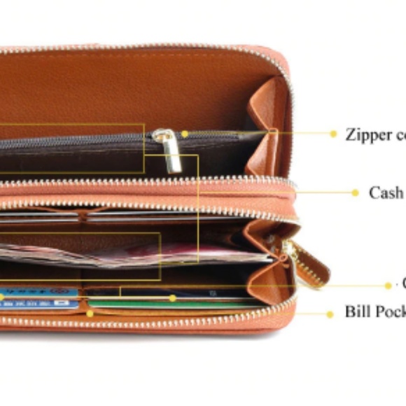 ✨Last One✨ Leather Wristlet Wallet in One, BLACK - Picture 7 of 7